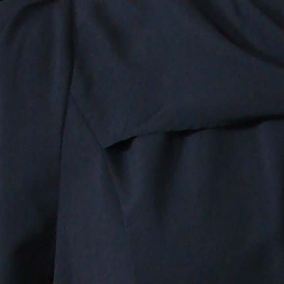 Black 2XL Button Front Shoulder Overlay Tie Business Everyday Classic L/S Blouse - Picture 9 of 11